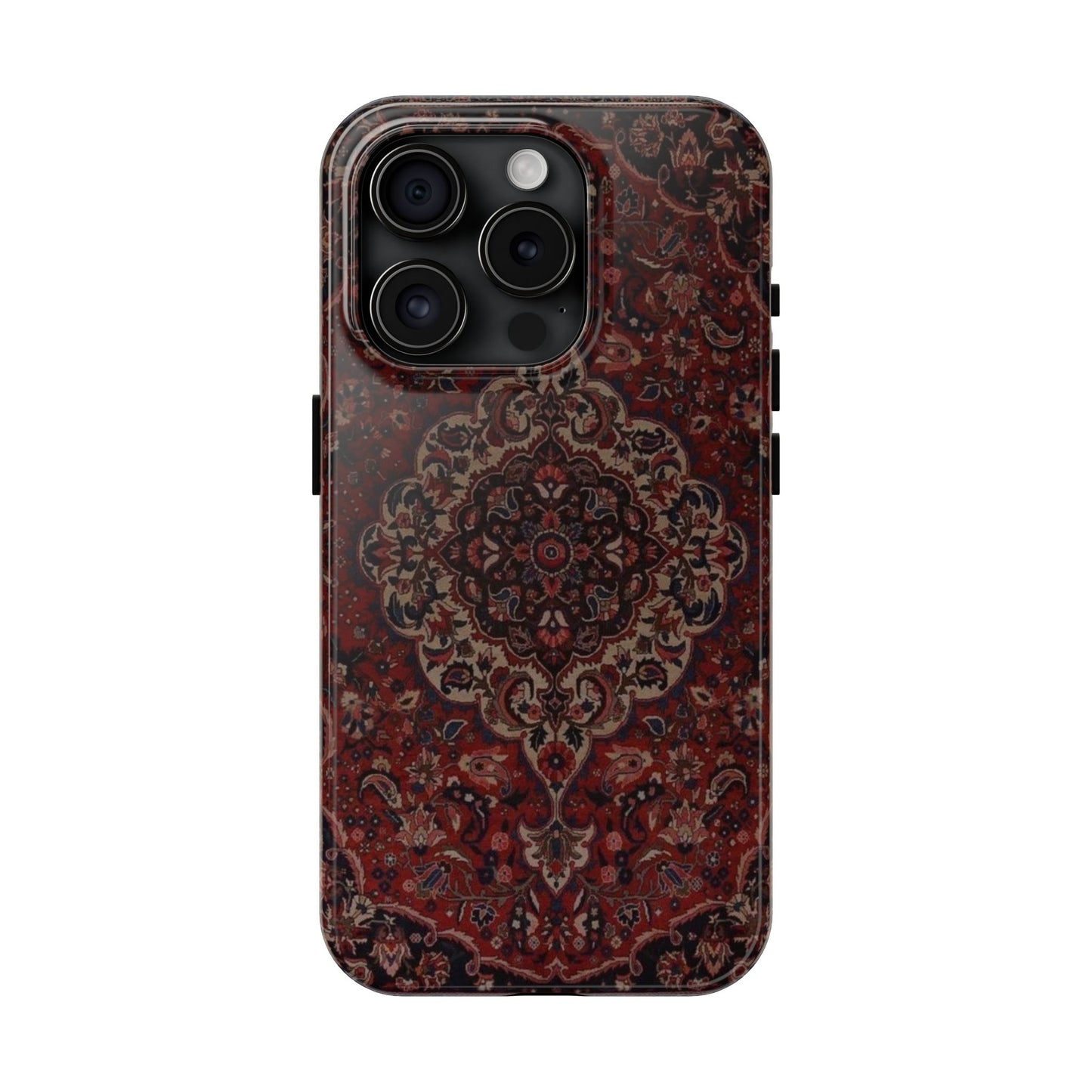 Bohemian Rug Pattern Tough Phone Case, Boho Chic Accessory, Stylish Phone Protection, Unique Gift Idea, Trendy Tech Gear