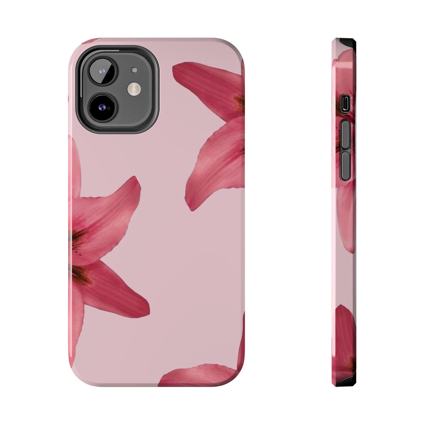 Stylish Floral Phone Case - Tough & Durable, Pink Lily Design, Perfect for Flower Lovers, Gift for Her, Seasonal Accessory, Phone Protection