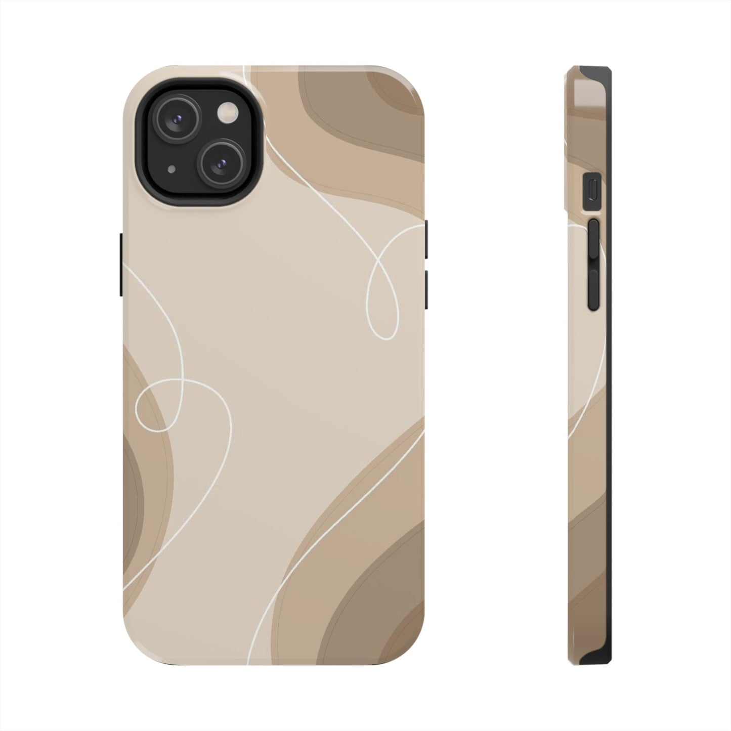 Abstract Wave Tough Phone Cases, Modern Phone Covers, Stylish Protective Cases, Gift for Her, Minimalist Design