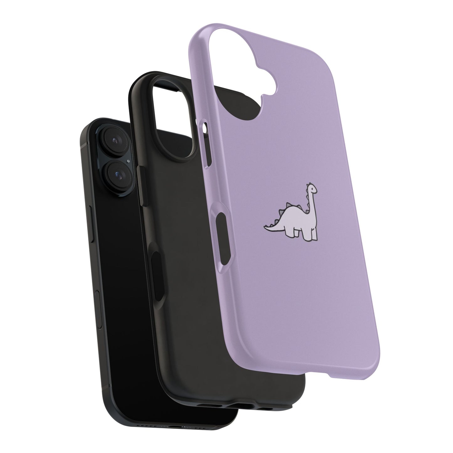 Cute Dinosaur Tough Phone Cases, Kid-Friendly Phone Covers, Dinosaur Gifts for Kids, Purple Phone Accessories, Durable Cases