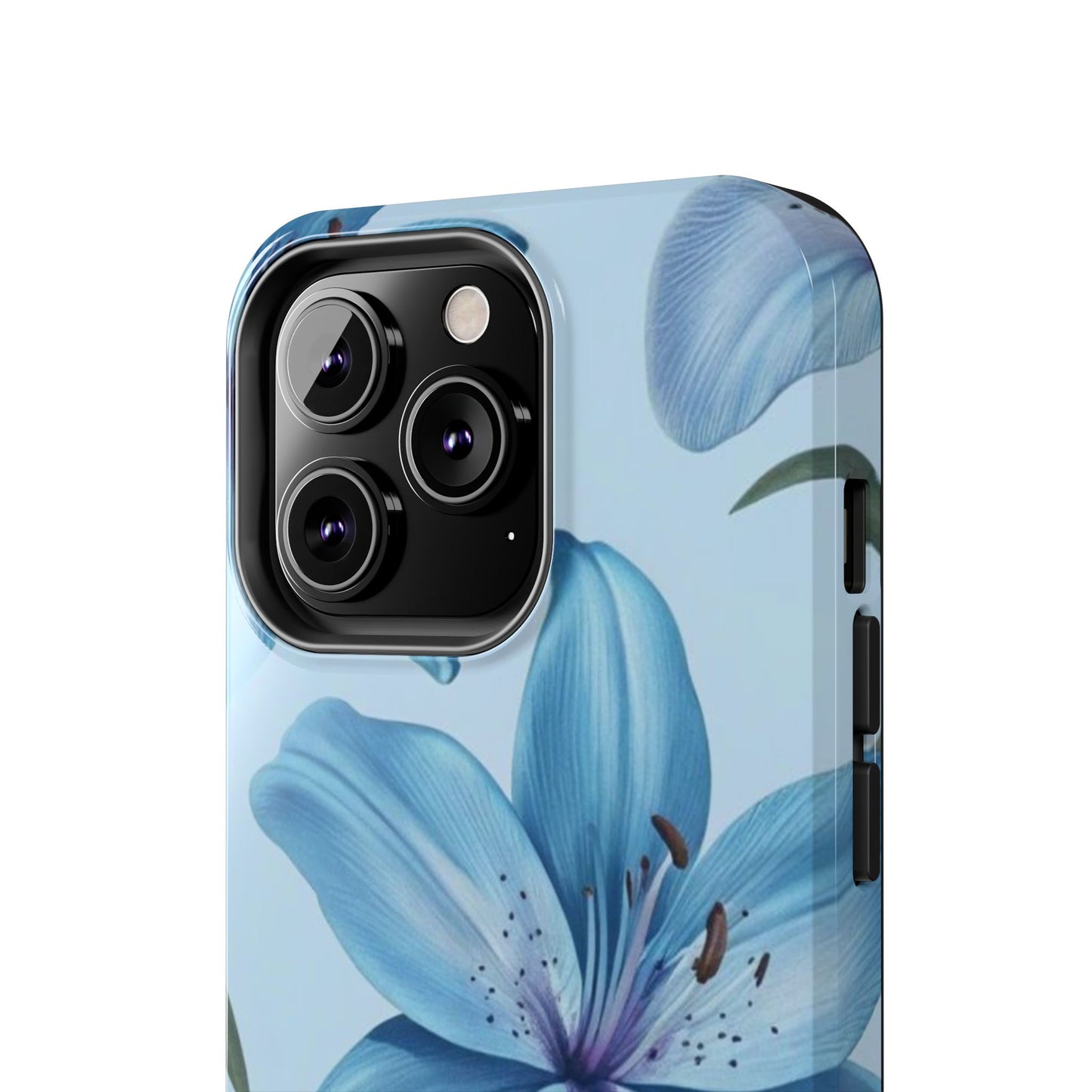 Blue Floral Tough Phone Cases, Floral Phone Cover, Gift for Her, Summer Aesthetic, Smartphone Protector, Durable Case