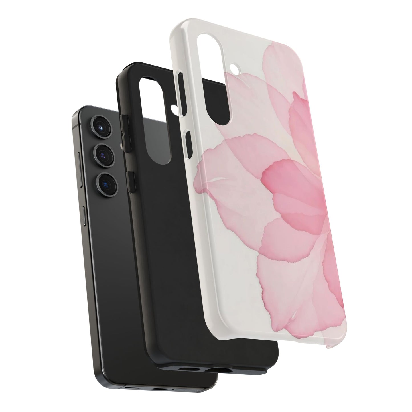 Floral Tough Phone Cases, Durable Phone Cover, Pink Flower Design, Gift for Her, Elegant Phone Accessory, Protect Your Phone