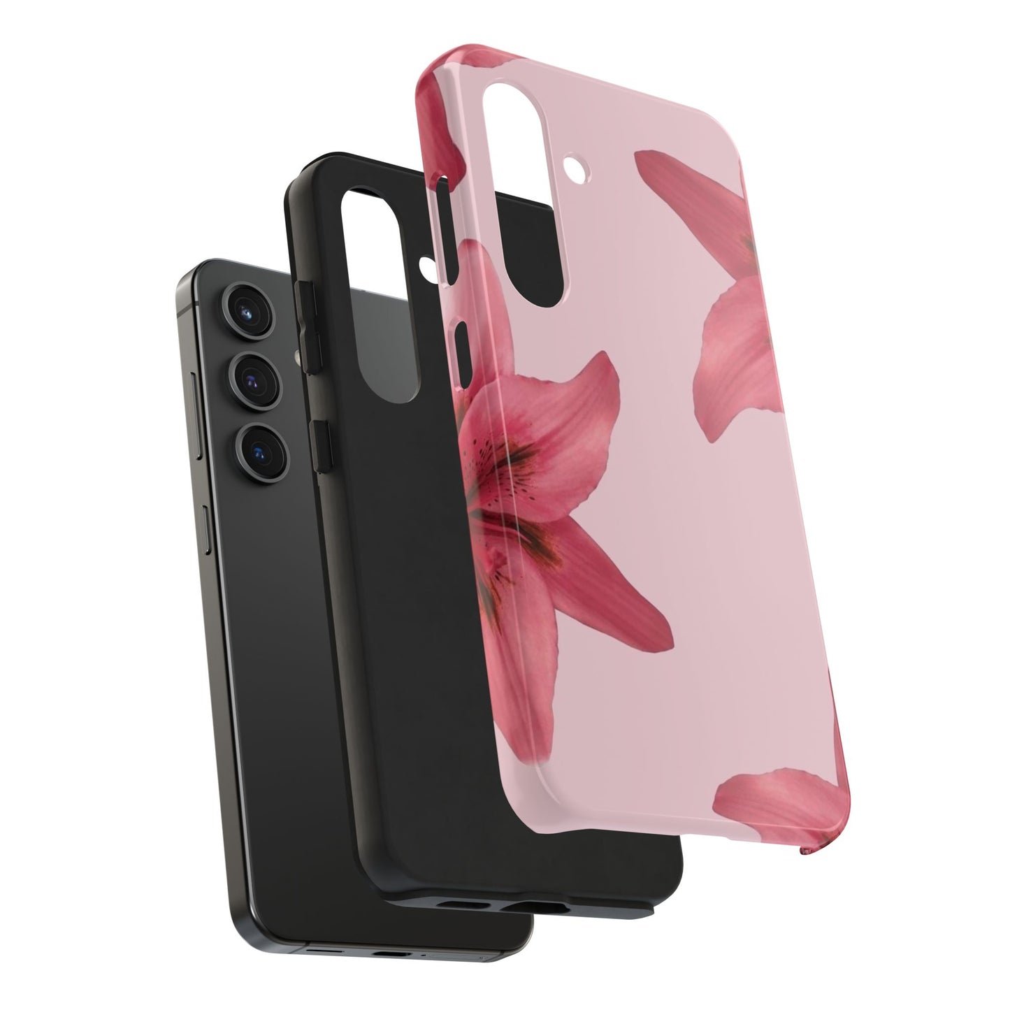 Stylish Floral Phone Case - Tough & Durable, Pink Lily Design, Perfect for Flower Lovers, Gift for Her, Seasonal Accessory, Phone Protection