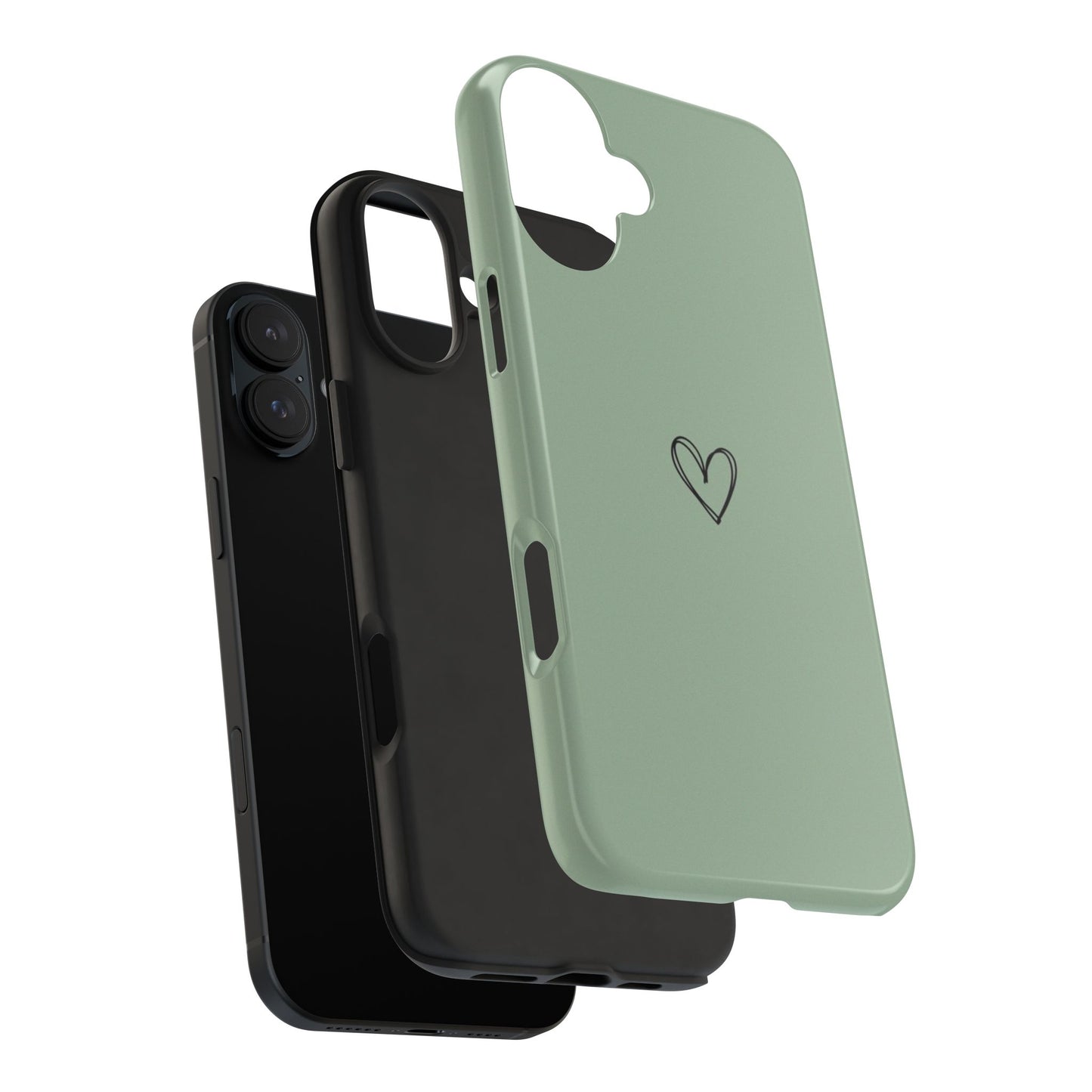 Stylish Tough Phone Cases with Heart Design, Cute Mobile Covers, Unique Gifts for Him/Her, Durable Accessories, Birthday/Friends/Valentine's