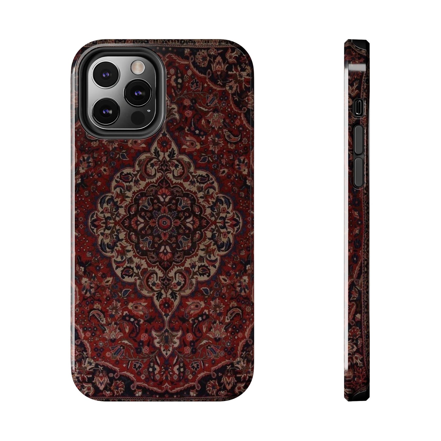 Bohemian Rug Pattern Tough Phone Case, Boho Chic Accessory, Stylish Phone Protection, Unique Gift Idea, Trendy Tech Gear
