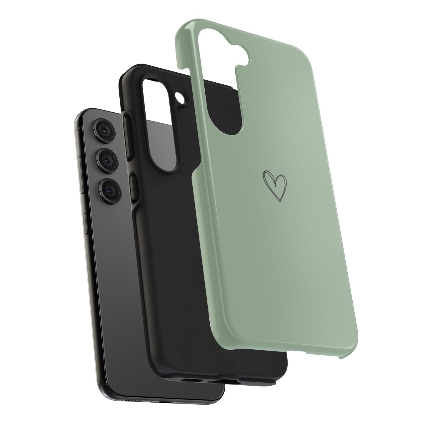 Stylish Tough Phone Cases with Heart Design, Cute Mobile Covers, Unique Gifts for Him/Her, Durable Accessories, Birthday/Friends/Valentine's