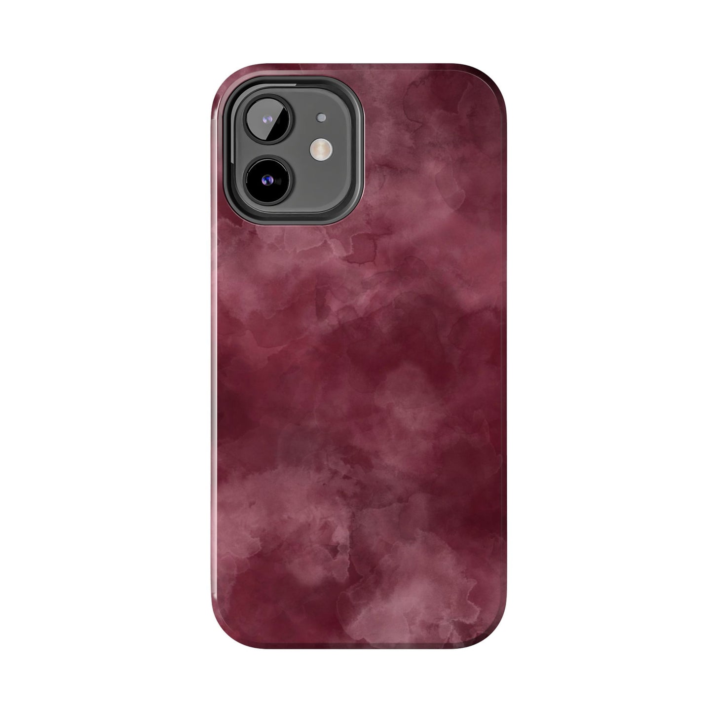 Elegant Burgundy Tough Phone Cases, Stylish Phone Cover, Durable Phone Protector, Unique Gift, Trendy Tech Accessories