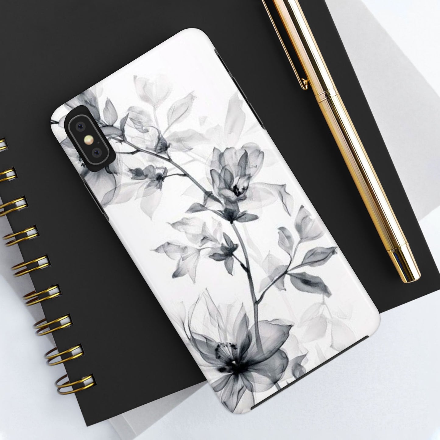 Elegant Floral Tough Phone Cases, Durable Phone Cover, Gift for Her, Protective Case, Floral Design, Stylish Accessory