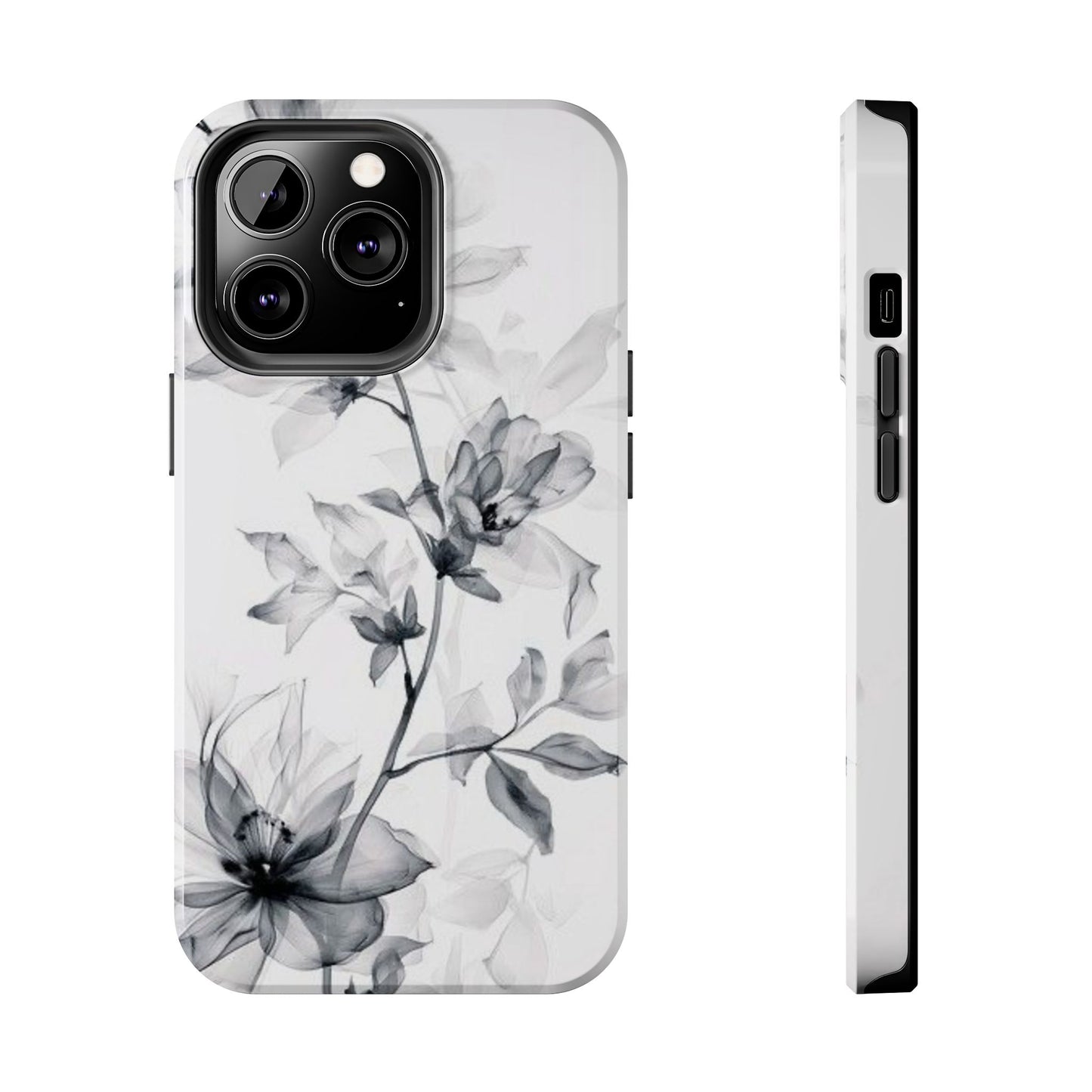 Elegant Floral Tough Phone Cases, Durable Phone Cover, Gift for Her, Protective Case, Floral Design, Stylish Accessory
