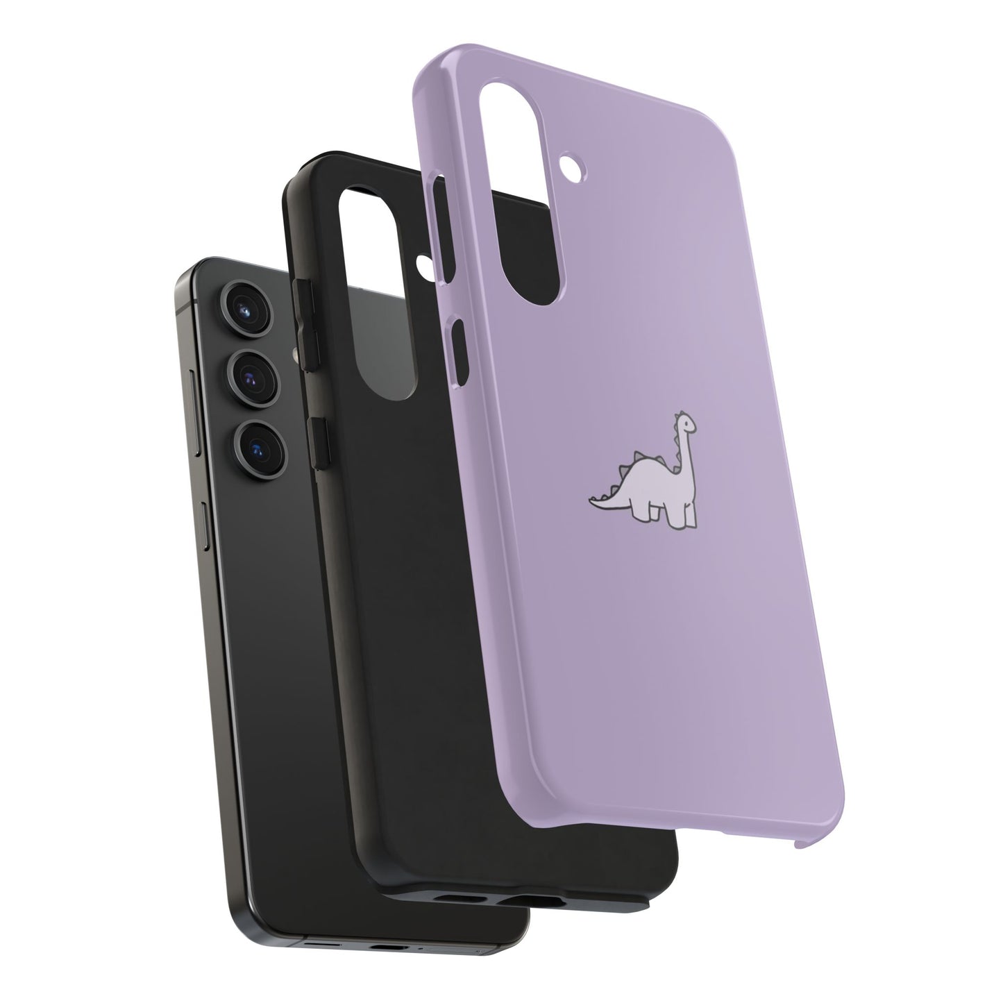 Cute Dinosaur Tough Phone Cases, Kid-Friendly Phone Covers, Dinosaur Gifts for Kids, Purple Phone Accessories, Durable Cases