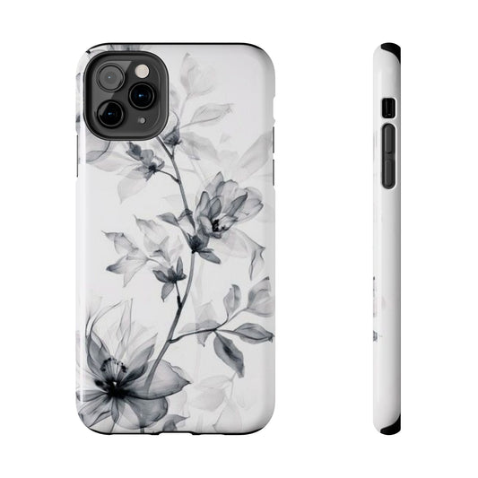 Elegant Floral Tough Phone Cases, Durable Phone Cover, Gift for Her, Protective Case, Floral Design, Stylish Accessory