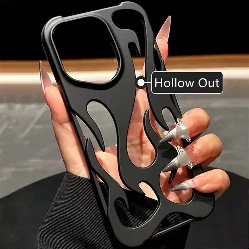 Hollowed Flame Phone Case in plating colors