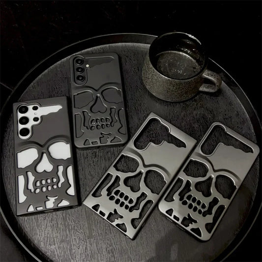 3D Hollow Out Skull Hard Phone Case For Samsung