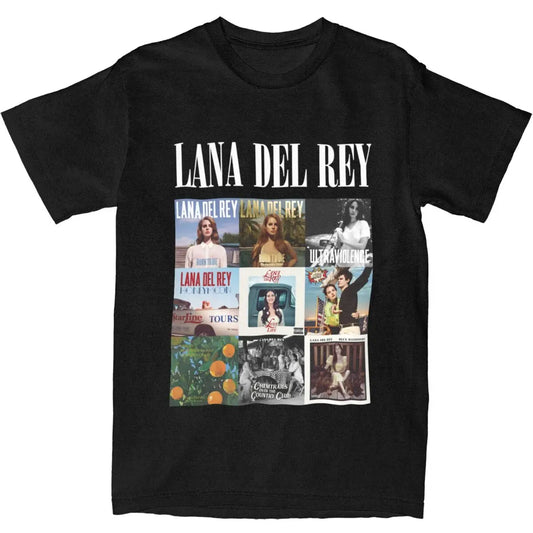 Lana Del Rey T Shirts Merch Men Women Pure Cotton Novelty Fashion Singer T-shirt Short Sleeve Clothes New Arrival