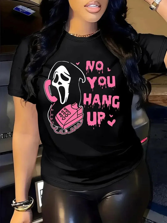 Halloween  Graphic Streetwear Fashion Trend T-Shirts Harajuku Clothes Short Summer Tee Casual Women's Clothing Short Sleeve