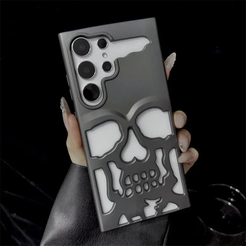 3D Hollow Out Skull Hard Phone Case For Samsung