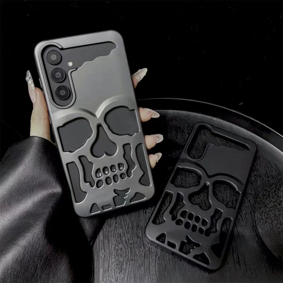 3D Hollow Out Skull Hard Phone Case For Samsung