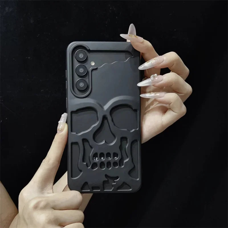 3D Hollow Out Skull Hard Phone Case For Samsung